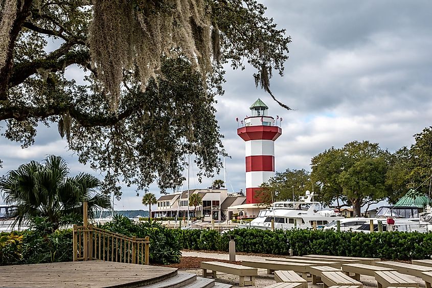 Harbour Town Lighthouse in Hilton Head Island, South Carolina.