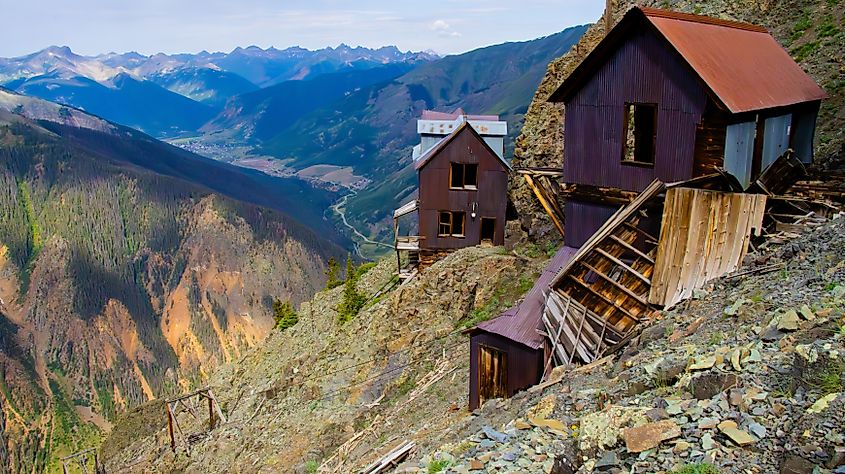An abandoned mining site near Ouray, Colorado.
