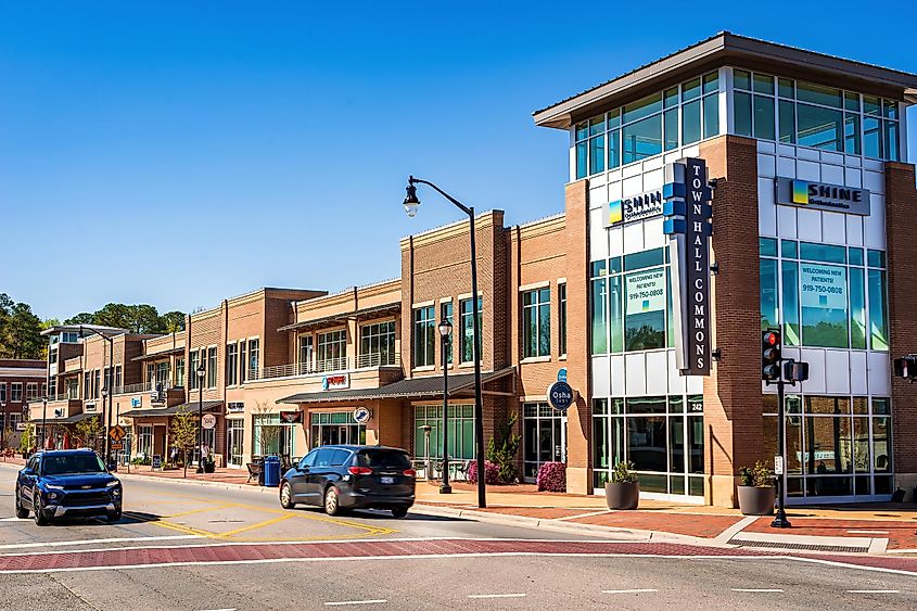 Main Street, Holly Springs, North Carolina, USA.