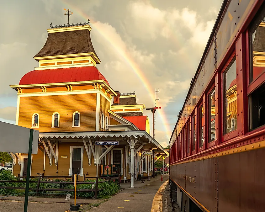 Train station in North Conway, New Hampshire