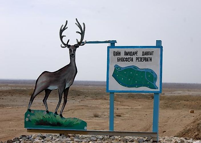 Entrance to the Lower Amu-Darya State Biosphere Reserve
