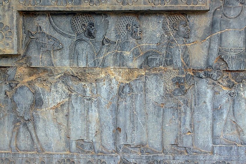 Kushite delegation on a Persian relief from the Apadana palace (c. 500 BC)