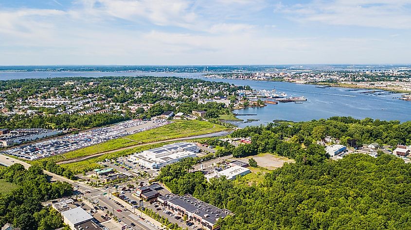 Aerial view of Staten Island, New York