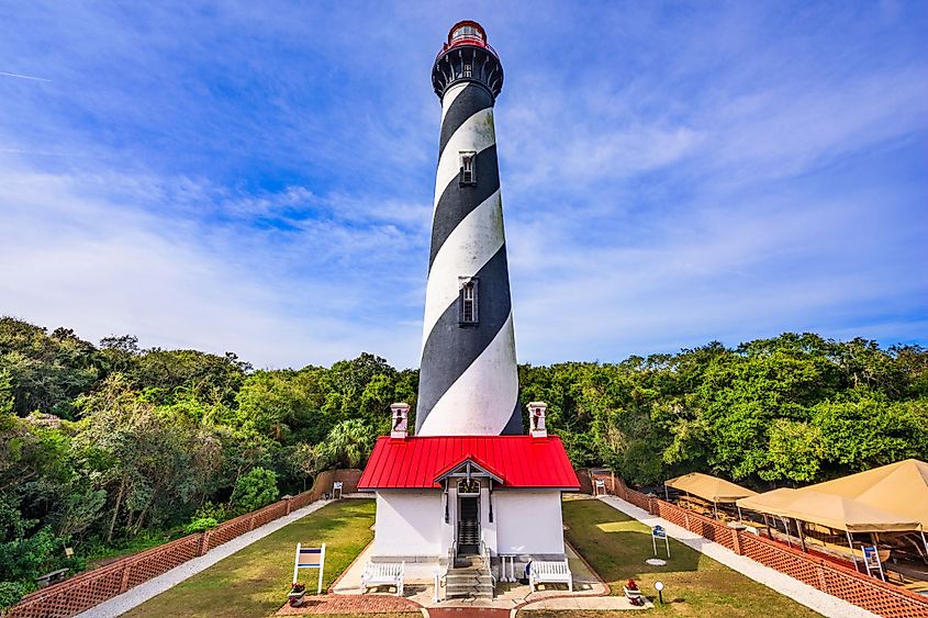 St. Augustine Light at St. Augustine, Florida. 