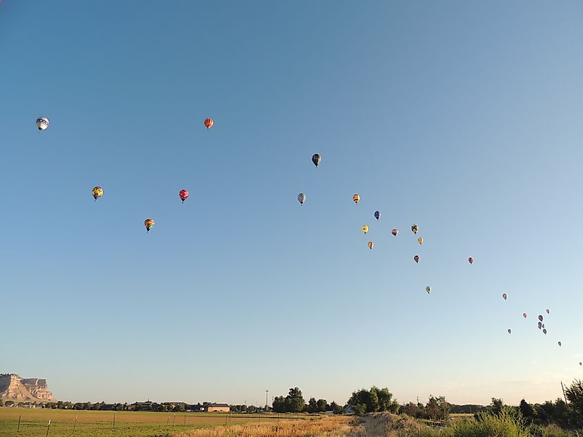 Old West Balloon Fest in Mitchell, Nebraska.