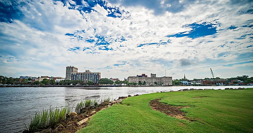 View of Wilmington, North Carolina from across the river