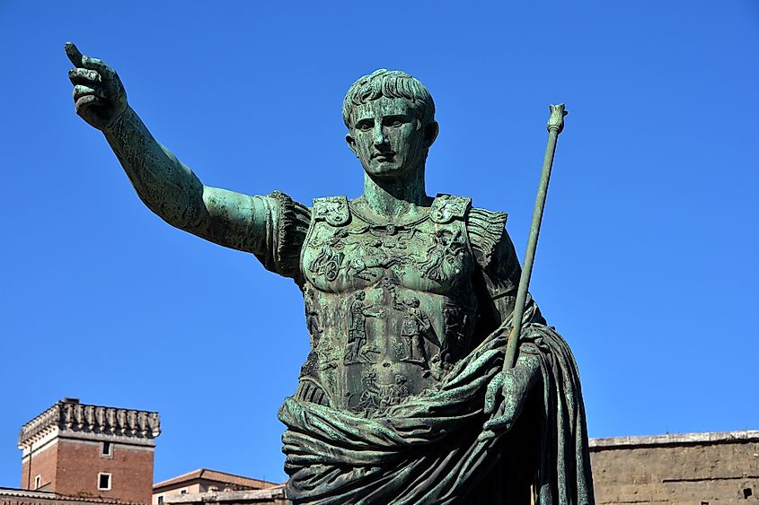 Statue of Roman Emperor Augustus. 