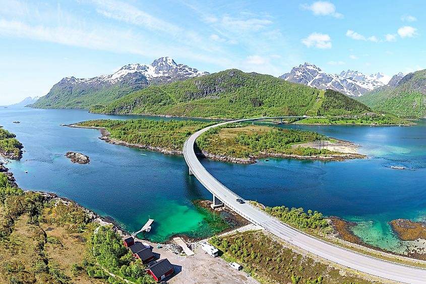 Lofoten Islands in Nordland County, Norway