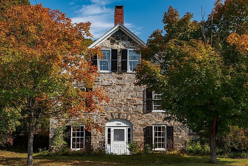 A house built in 1838 in the Stone Village in North Chester, Vermont