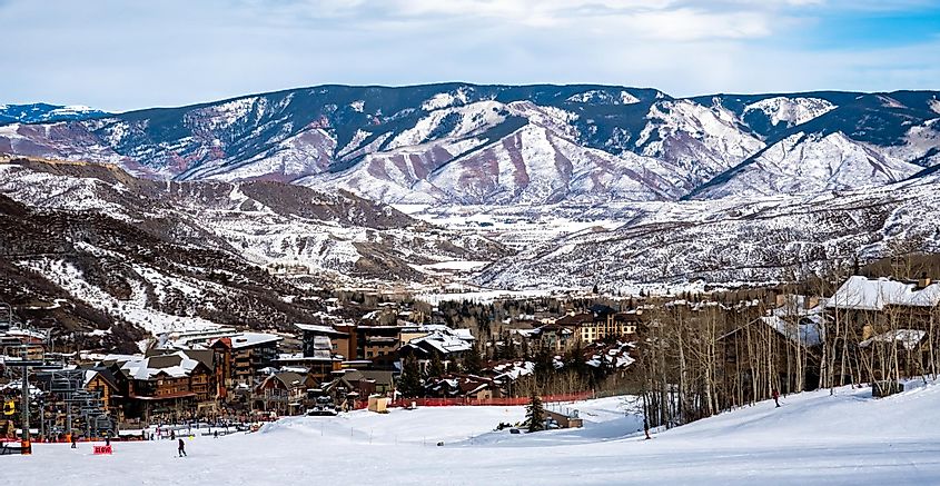 Panoramic view of Snowmass Village, Colorado.