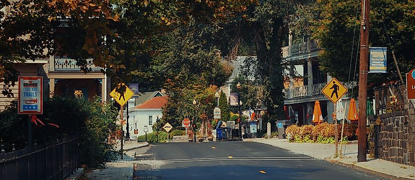 Main Street view in Port Deposit, Maryland.