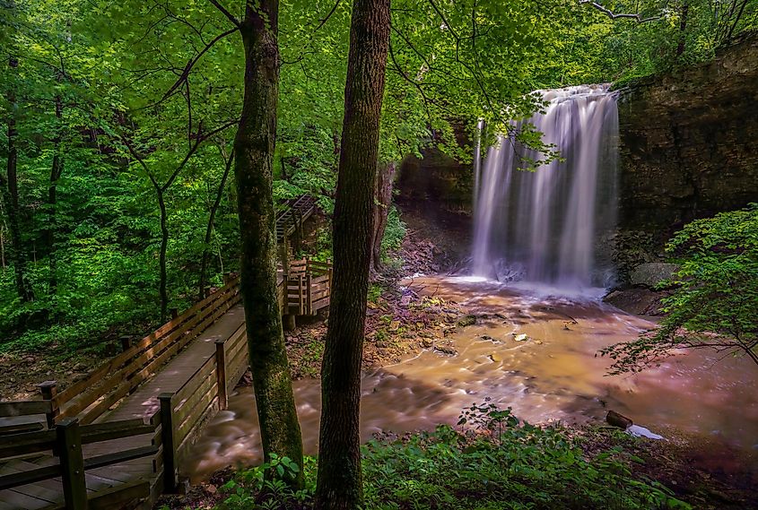 The Falls at Charleston Falls Preserve in Tipp City Ohio 