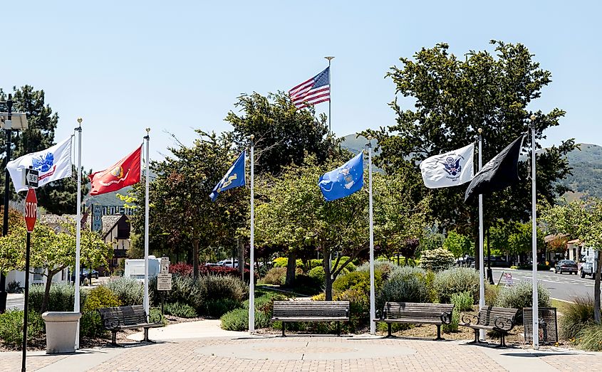 Avenue of the Flags in Buellton.