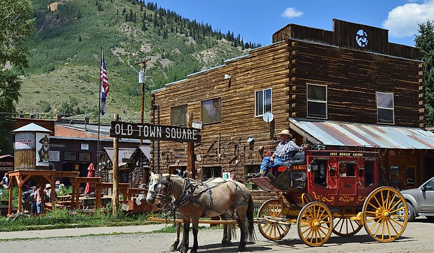 Old Town Square in Silverton, CO. Image credit Christophe KLEBERT via Shutterstock.