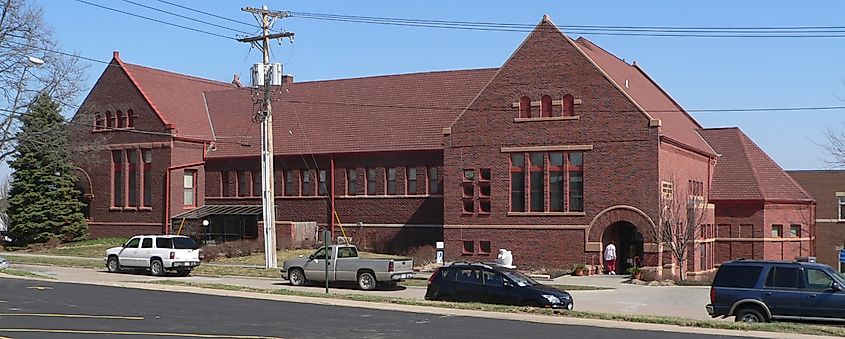 Morton-James Public Library, located at 923 First Corso in Nebraska City, Nebraska.