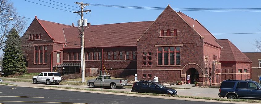 Morton-James Public Library, located at 923 First Corso in Nebraska City, Nebraska.