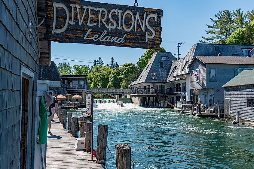  Downtown boardwalk in Fishtown, Leland, Michigan. Image credit Frank Setili via Shutterstock