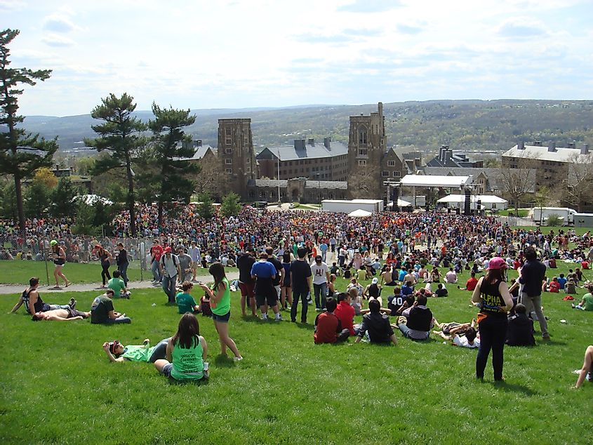 Ithaca Cornell Slope Day celebration