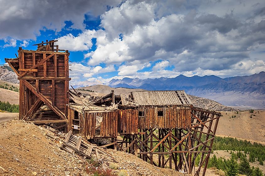 An abandoned silver mine in Mackay, Idaho, USA