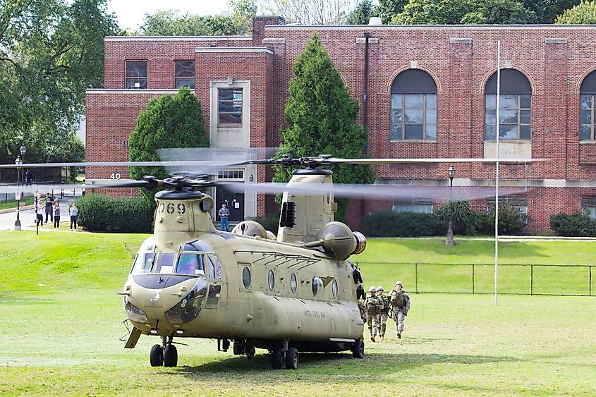 Chinook ROTC at Millersville University, Pennsylvania.