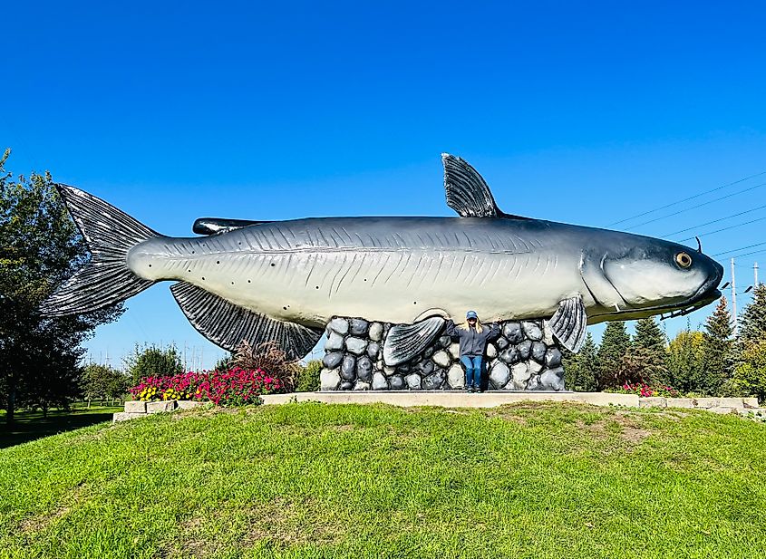 "Wahpper" sculpture in Wahpeton, North Dakota.