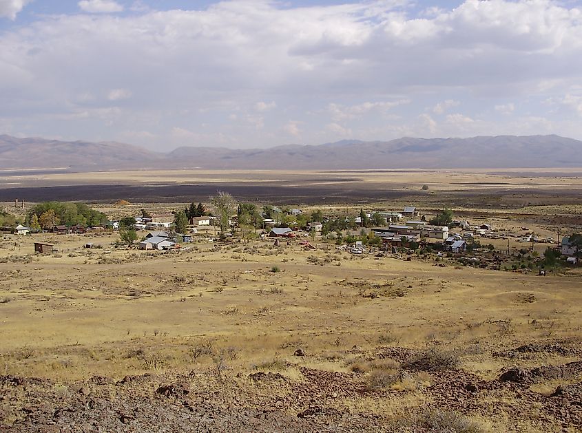Aerial view of Tuscarora, Nevada