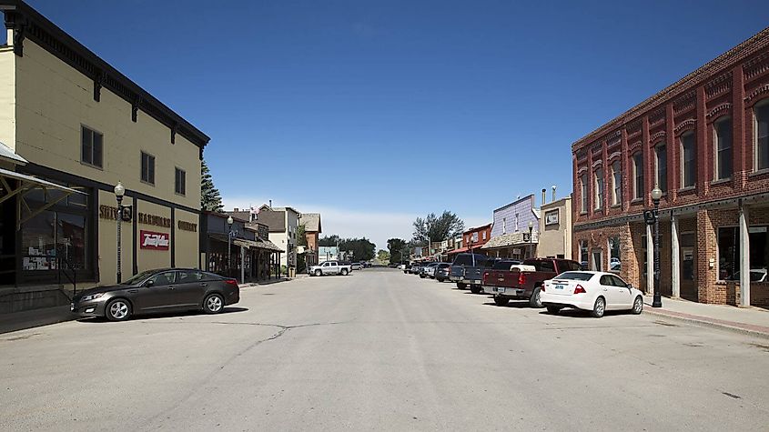 Street view in Saratoga, Wyoming, via