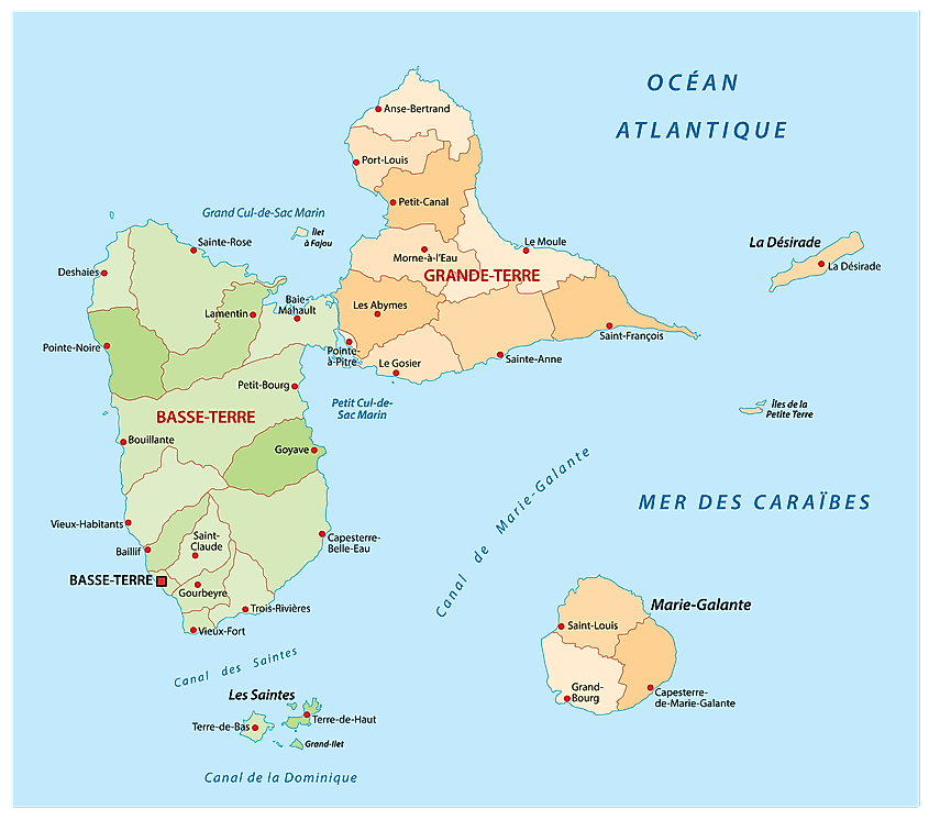 Guadeloupe French Caribbean Map Guadeloupe Maps & Facts - World Atlas