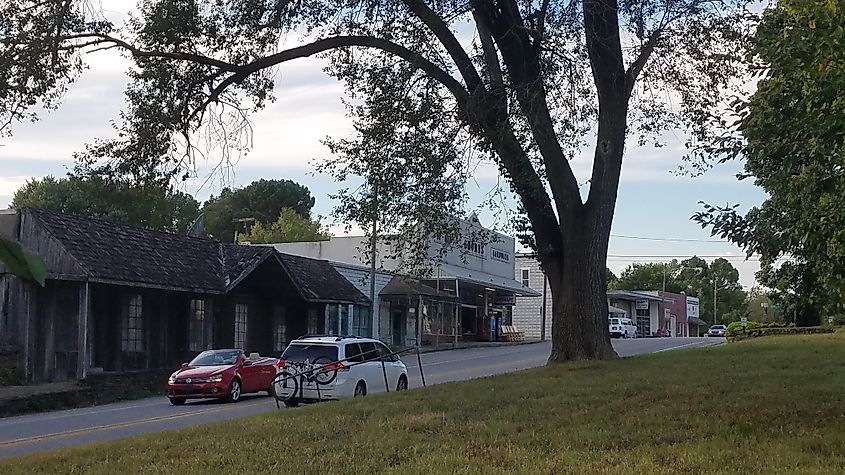 Downtown Cave Springs, Arkansas.