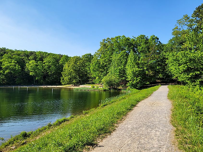 McCamy Lake near the Benton Falls trailhead in Benton, Tennessee part of the Eastern Continental Trail 