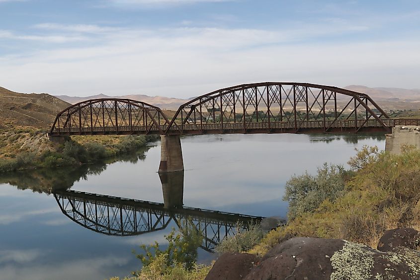 Railroad Bridge across the Snake River near Melba, Idaho