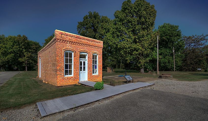 19th century commercial building served as the center of commerce of the river port town of Powhatan Arkansas