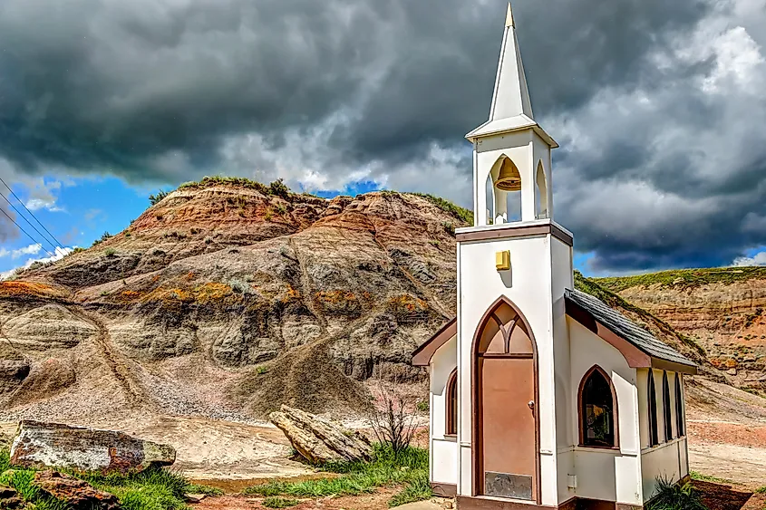 Small chapel outside of Drumheller, Alberta.