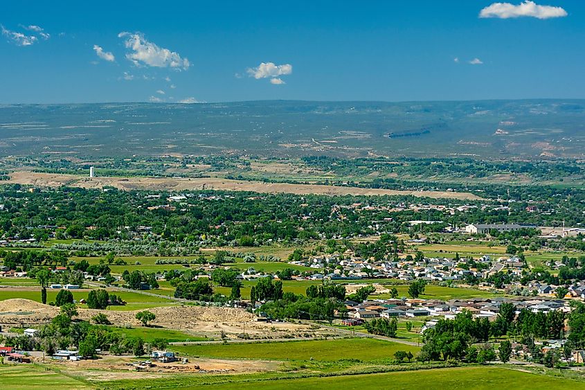 Aerial view of Montrose, Colorado.