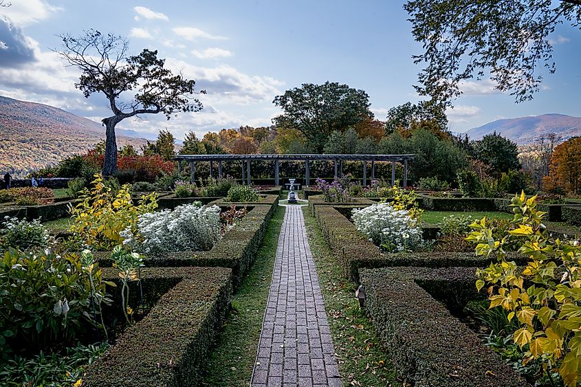 The Hildene Estate gardens in Manchester, Vermont.