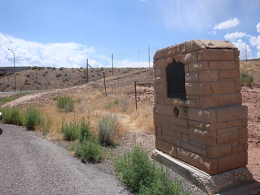 Monument describes how the area near Salina Utah was a part of the beginnings of the Black Hawk War. 