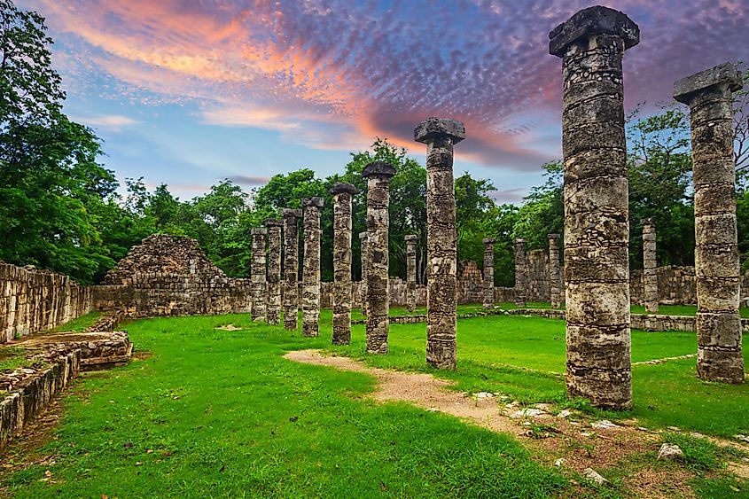 Chichen Itza columns