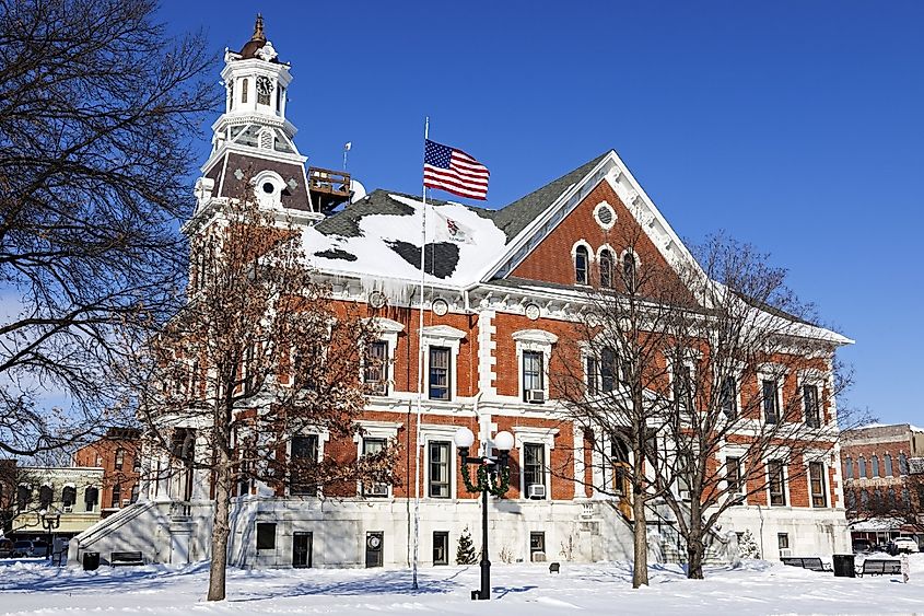 Old courthouse in Macomb, McDonough County, Illinois, United States