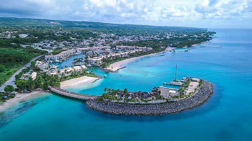 Coastline of Barbados Island, Caribbean Paradise
