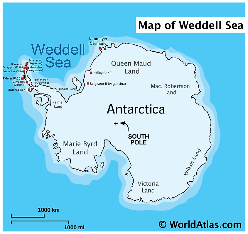 Weddell Sea map