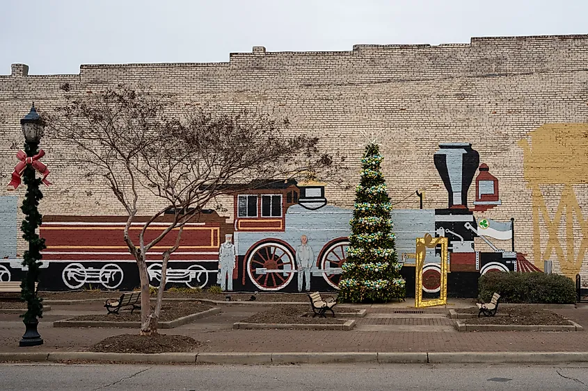 Wall mural in Clover, South Carolina.