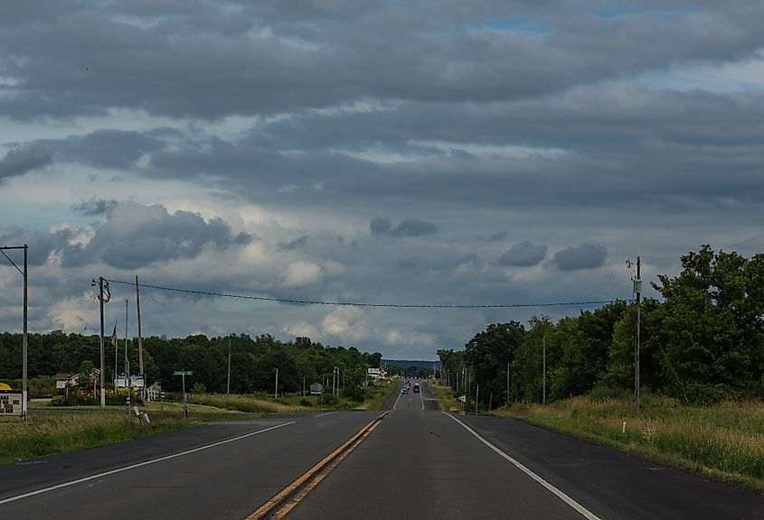 Road running through Center City, Minnesota.