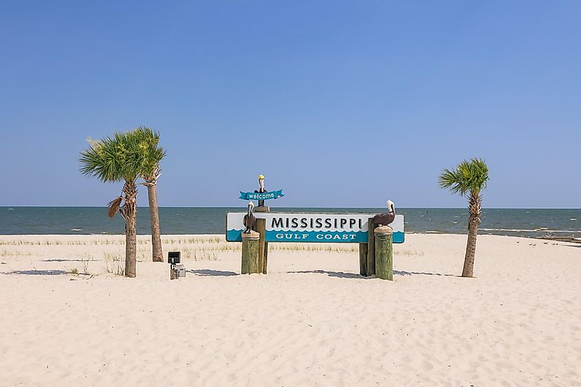 Mississippi Gulf Coast sign in Gulfport, MS
