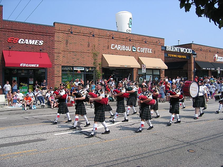 Fourth of July parade in Brentwood, Pennsylvania.