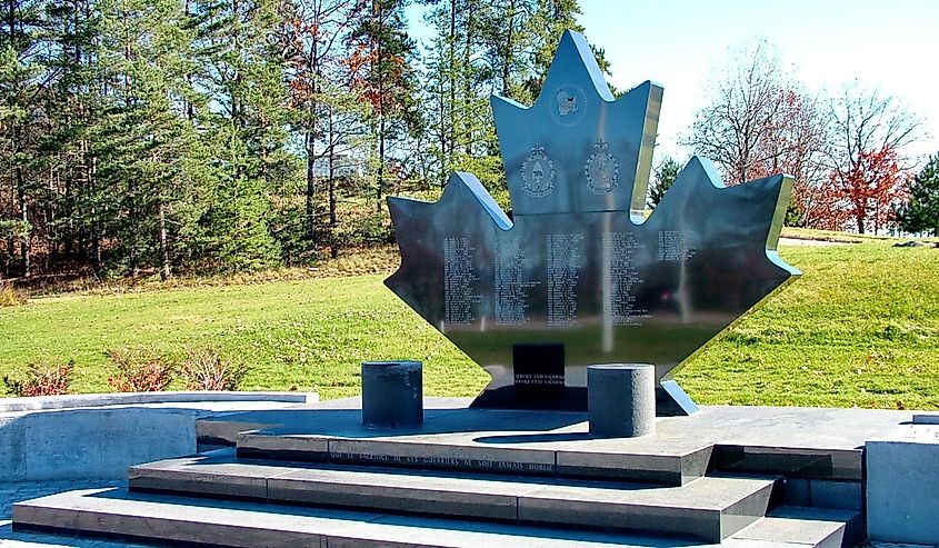 The Joint Task Force Afghanistan Memorial in Petawawa. 
