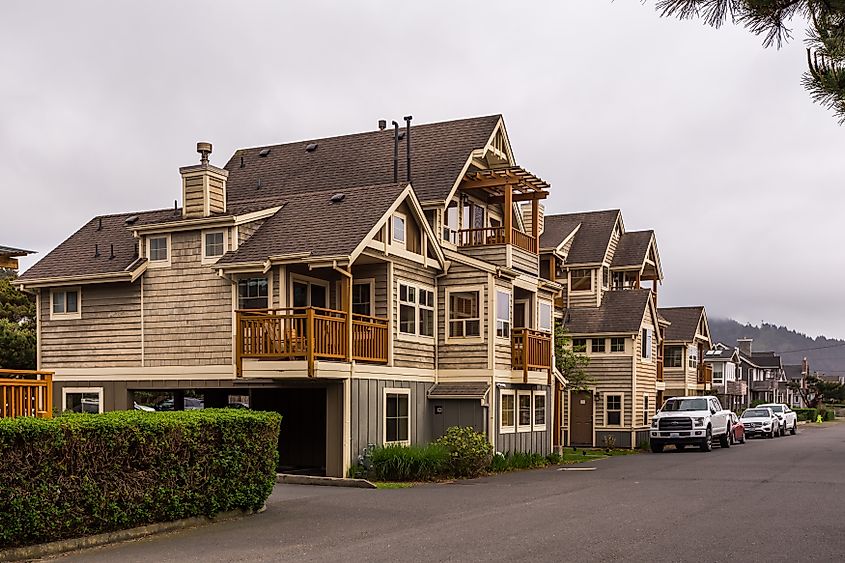 The Ocean Lodge and Beach Bungalows in Cannon Beach, Oregon.