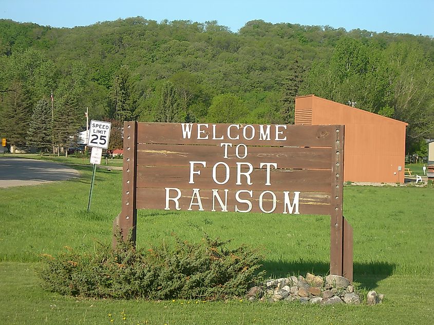 The scenic town of Fort Ransom, North Dakota