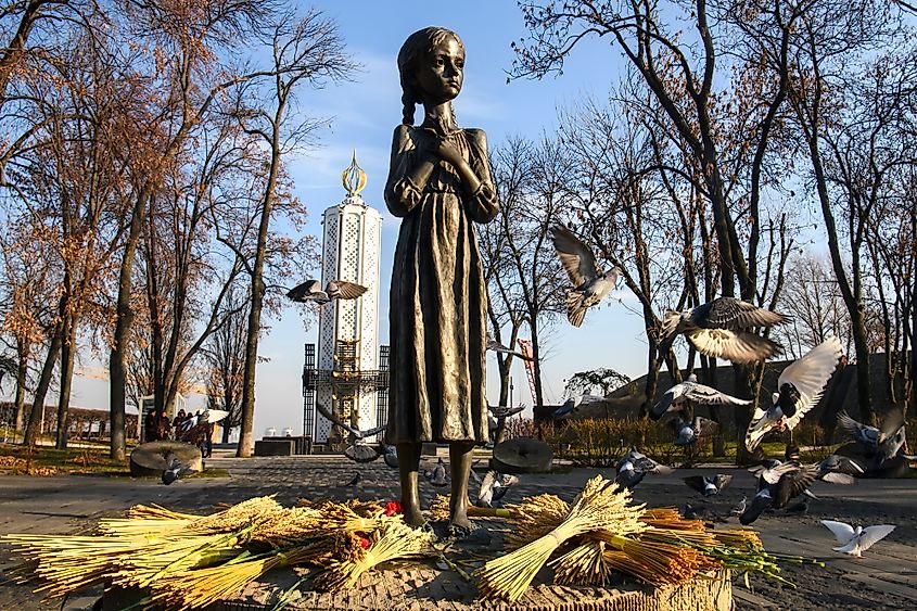 Monument to the victims of the Holodomor, a famine in Soviet Ukraine from 1932-1933
