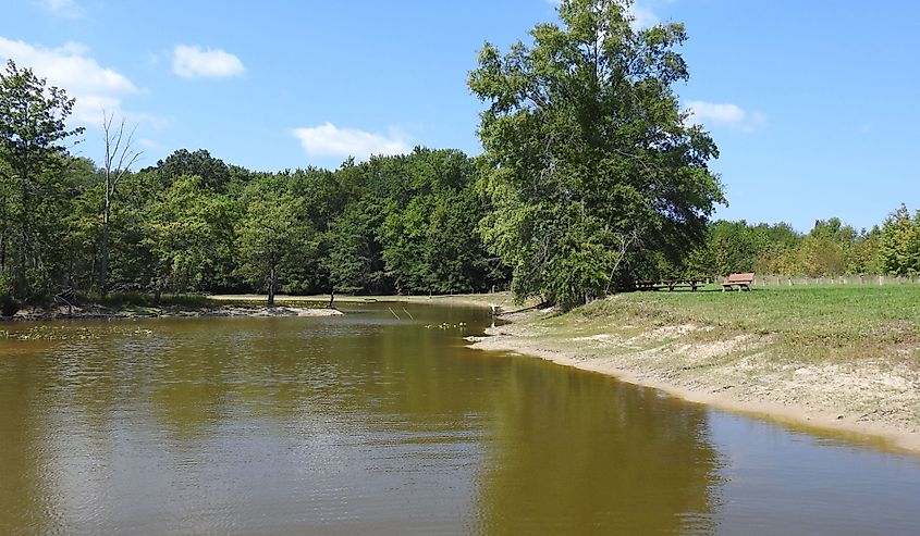 The beautiful scenery of the Bombay Hook National Wildlife Refuge, in Kent County, Smyrna, Delaware.