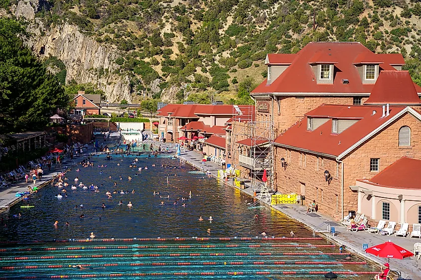 Hot springs pool in Glenwood Springs, Colorado